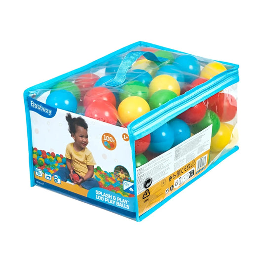 100 pelotas BESTWAY para piscina o parque de bolas 5,85cm - Pelotas