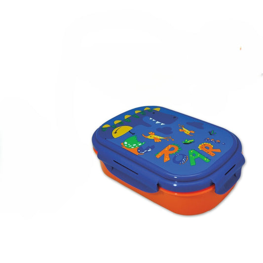 Sandwichera con cubierto ROAR DINOSAURIO- Perfecta para Almuerzos y meriendas