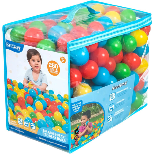 250 pelotas BESTWAY para piscina o parque de bolas 5,85cm - Pelotas