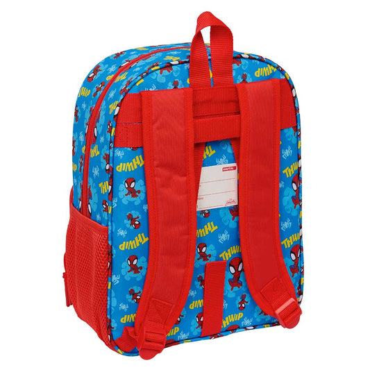 Mochila infantil con bolsillo adaptable a carro Spidey de spiderman 26x11x34cm