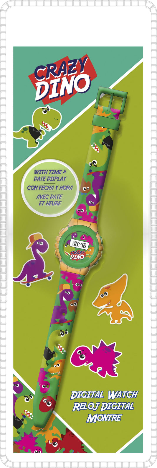 Reloj digital infantil CRAZY DINO perfecto para aprender