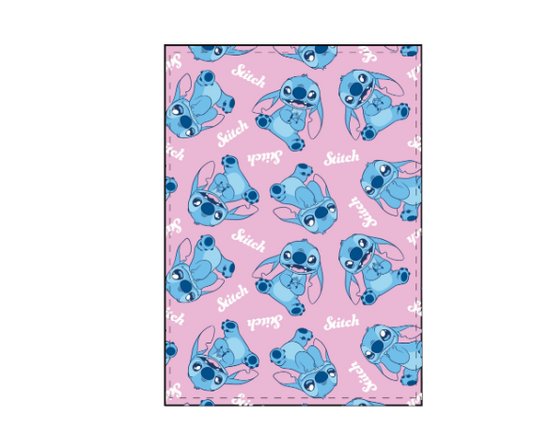 Manta coralina Stitch Disney rosa 100x140cm