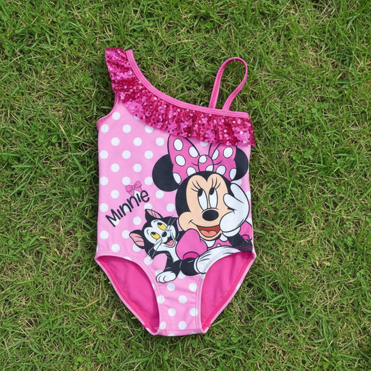 Bañador niña infantil Minnie Mouse Disney fucsia 7/8 (122/128cm)