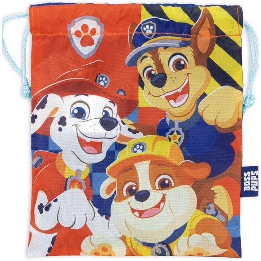 Bolsa almuerzo o merienda Patrulla canina (Paw Patrol) 26x23cm saco de cuerdas
