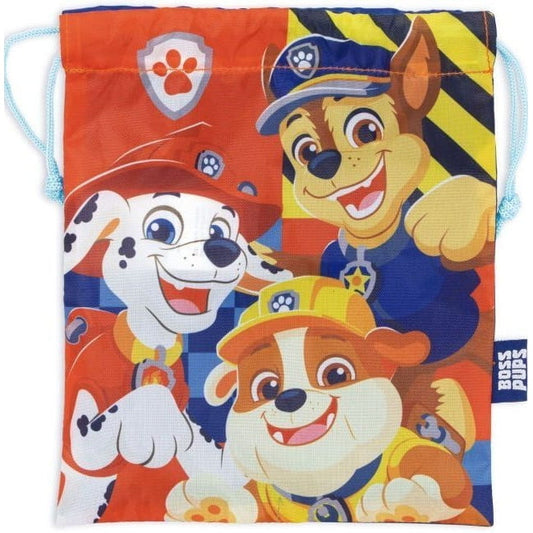 Bolsa almuerzo o merienda Patrulla canina (Paw Patrol) 26x23cm saco de cuerdas