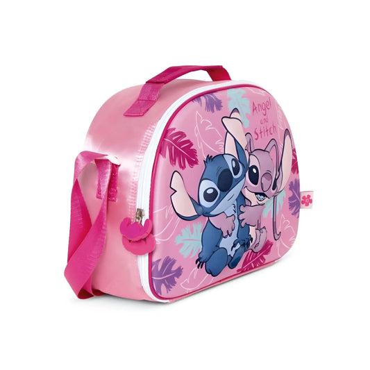 Bolsa de almuerzo térmica STITCH ROSA 26x21x11CM - Sandwichera
