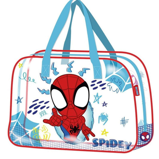 Bolsa grande de playa transparente 35x50x24 Spidey Spiderman Marvel - bolso