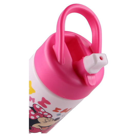 Botella de agua deportiva con pajita y asa Minnie Mouse Disney 410ml