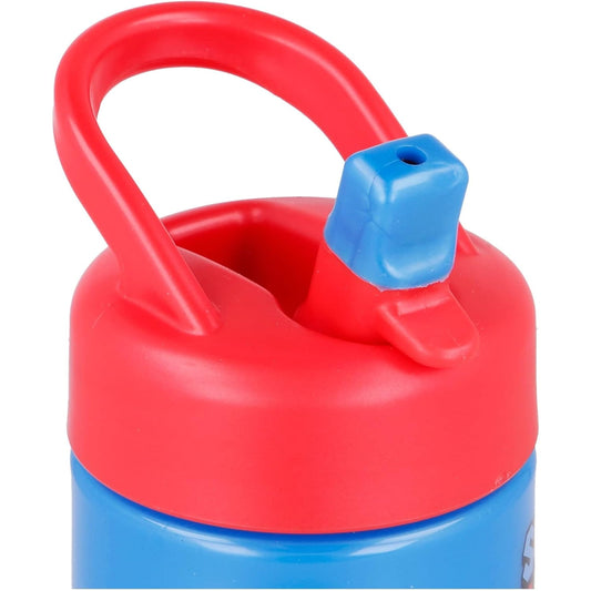 Botella de agua deportiva con pajita y asa Super Mario 410ml