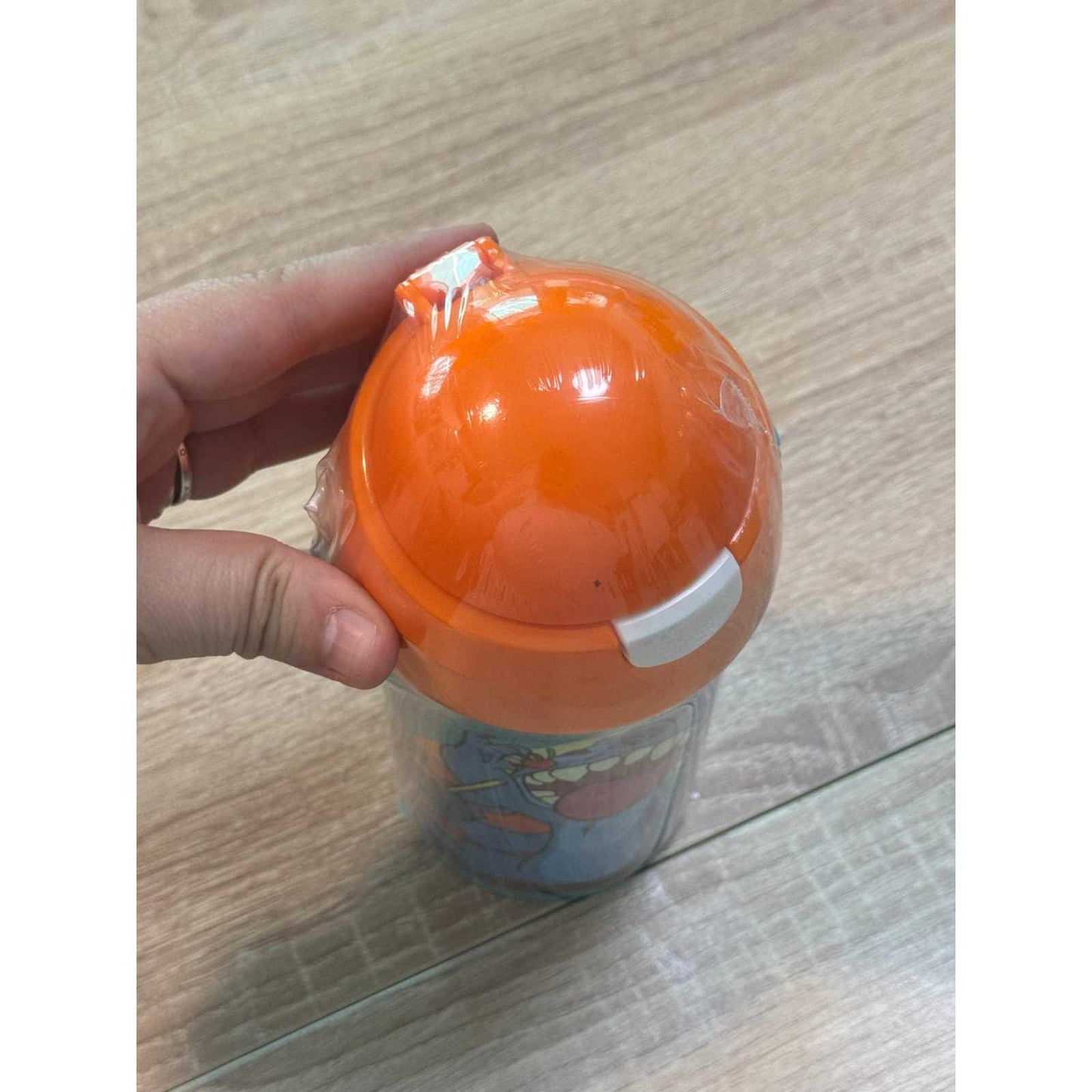 Botella cantimplora infantil de 500ml con diseño de Stitch y correa para niños