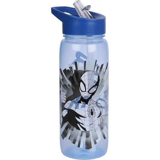 Botella cantimplora plástico Spiderman 600ml - agua