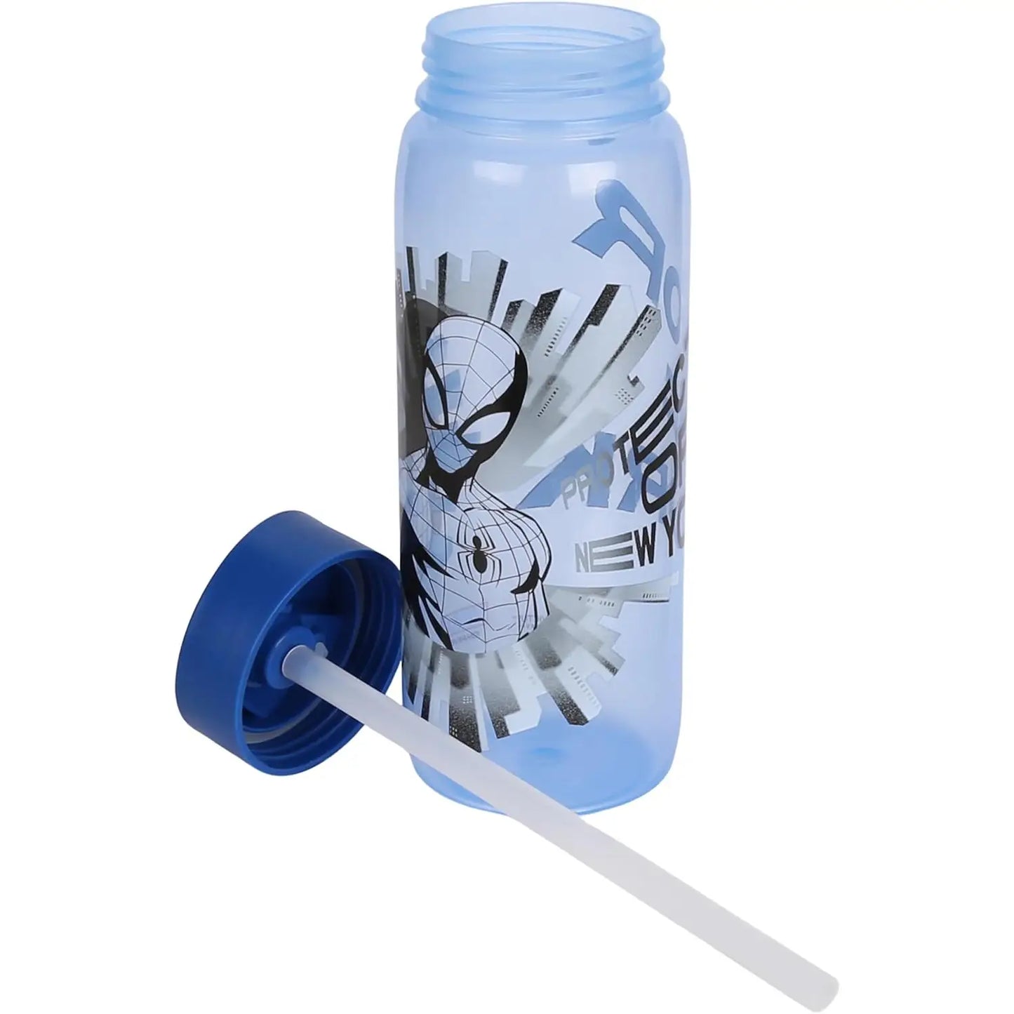 Botella cantimplora plástico Spiderman 600ml - agua