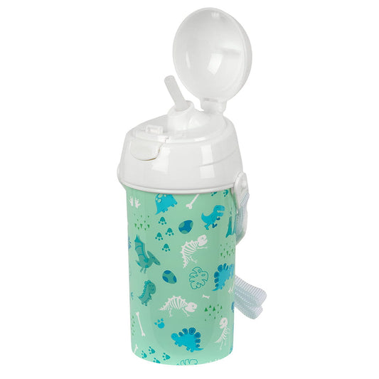 Botella infantil con pajita 500ml DINO niño niña - agua