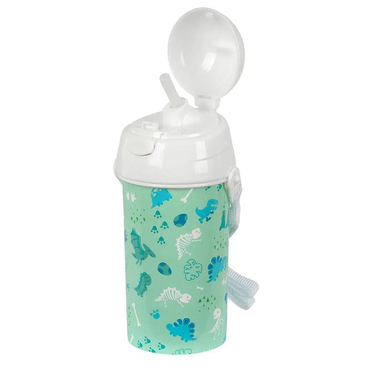 Botella infantil con pajita 500ml DINO niño niña - agua