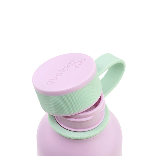 Botella plástico QUOKKA ICE KIDS FEATHERS con colgador 430ML