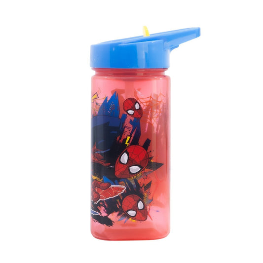 Botella square 510ml Spiderman Marvel con pajita