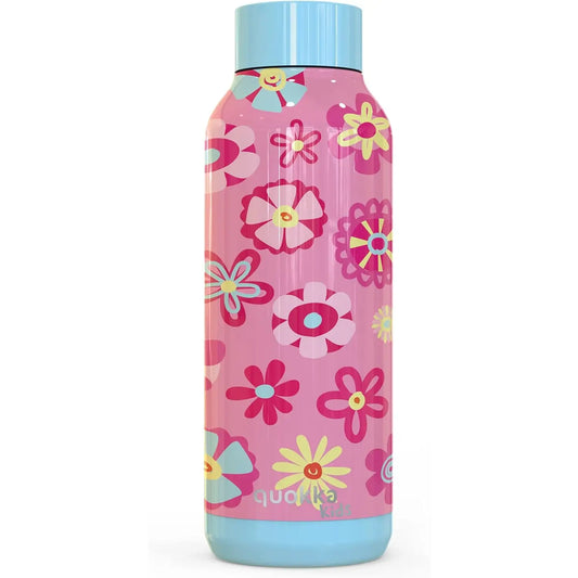 Botella térmica Quokka Kids Flowers 510ml mantiene frío y calor para todo tipo de bebidas niños infantil acero