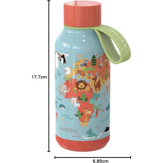 Botella térmica Quokka Kids Map of life 330ml mantiene frío y calor para todo tipo de bebidas niños infantil acero