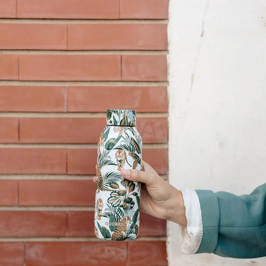 Botella térmica Quokka Solid Tigers 510ml mantiene frío y calor para todo tipo de bebidas niños adultos acero inoxidable