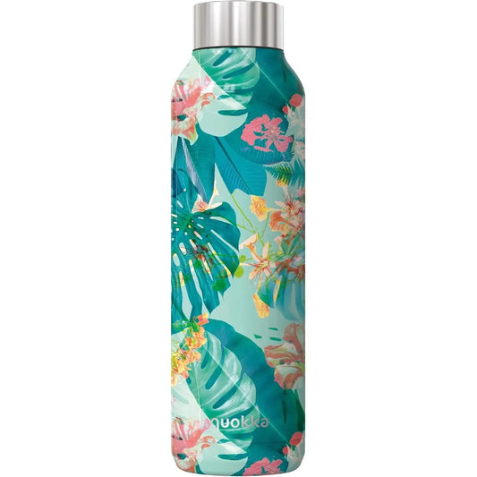 Botella térmica Quokka Solid Tropical 630ml mantiene frío y calor para todo tipo de bebidas niños adultos acero