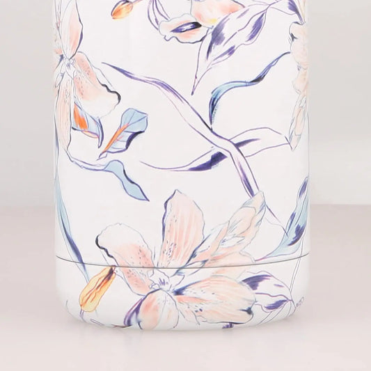 Botella térmica Quokka Solid Vintage Floral 630ml mantiene frío y calor para todo tipo de bebidas niños adultos acero