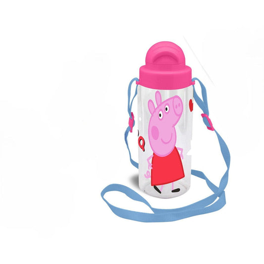 Botella tritan con asa y pajita PEPPA PIG 500ML