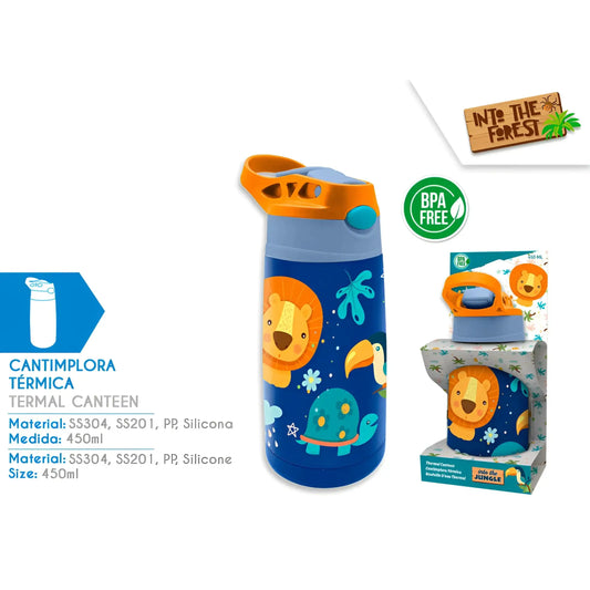 Cantimplora acero inoxidable jungle 450ml - Botella agua