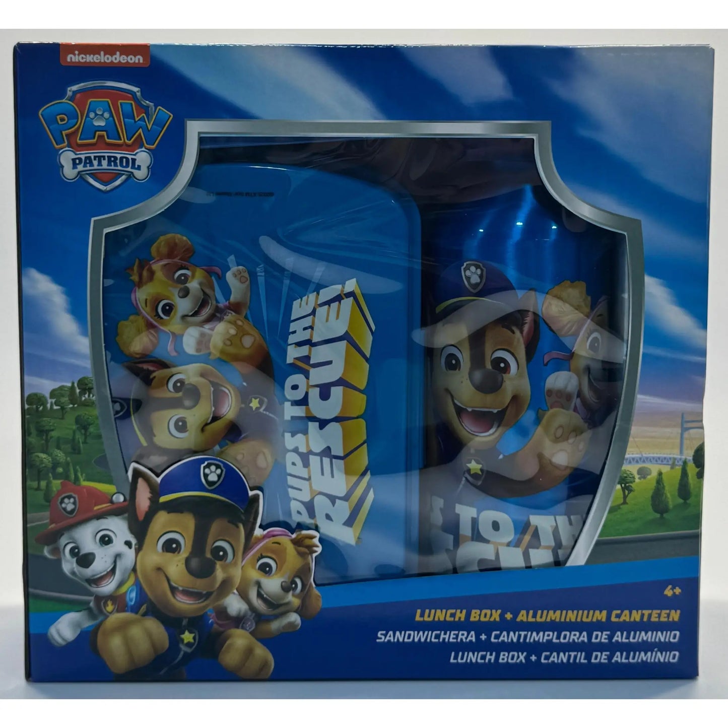 Set de cantimplora aluminio 500ml + Sandwichera Patrulla Canina - Botella