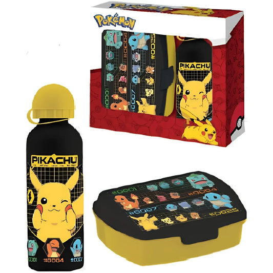 Set de cantimplora aluminio 500ml + Sandwichera Pokémon - Botella
