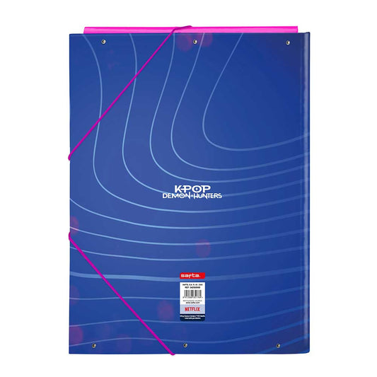 Carpeta folio 3 solapas K-POP Demon Hunters - Huntrix 26x25x33cm - carpeta
