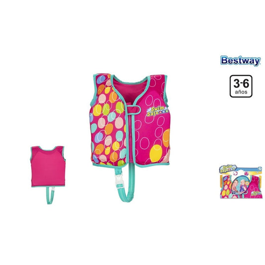 Chaleco natación infantil para niños Swim Safe 3-6 años 19-30kg rosa - chaleco