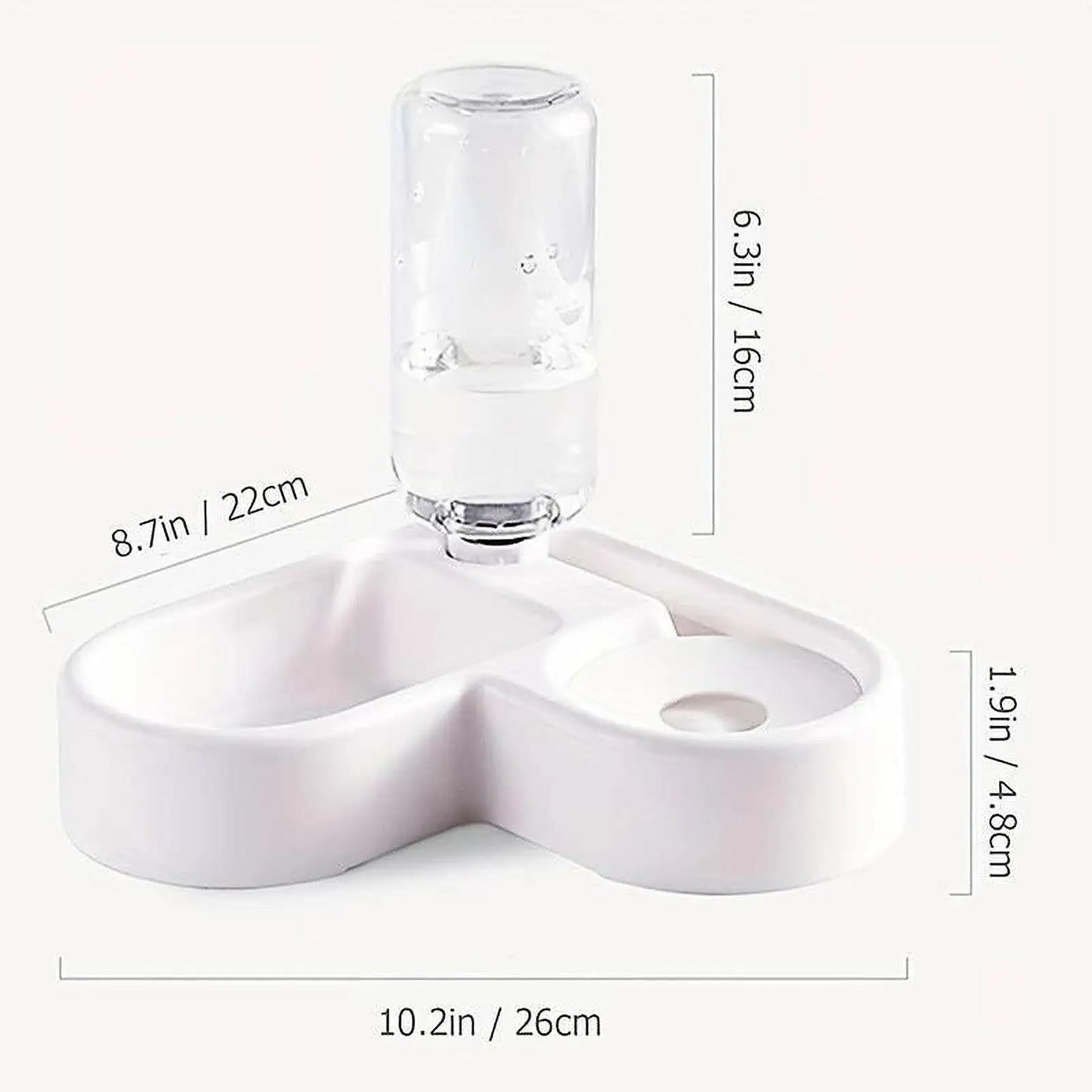 Comedero y bebedero 2 en 1 para animales domésticos esquina - mascotas