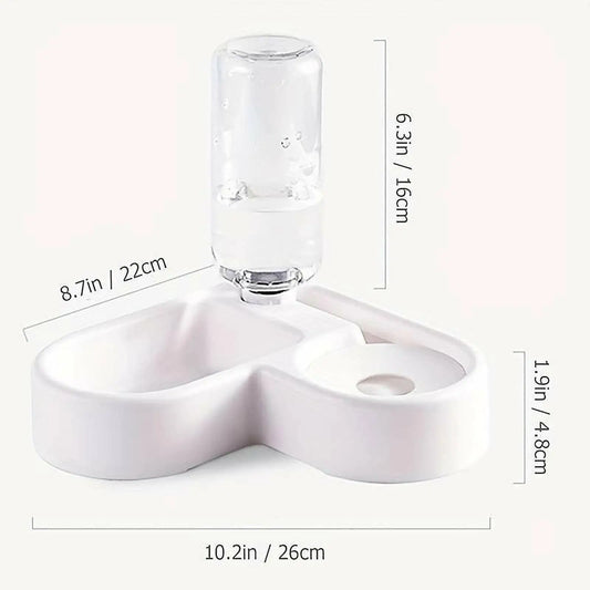 Comedero y bebedero 2 en 1 para animales domésticos esquina - mascotas