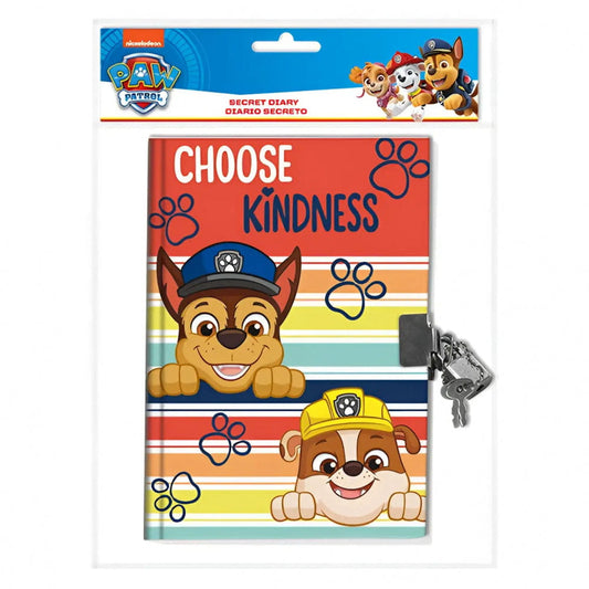 Diario secreto patrulla canina con candado - Material Escolar Infantil - Agenda