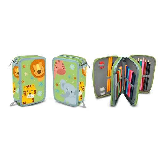 Estuche completo 3 cremalleras In To The Jungle - Mochila infantil
