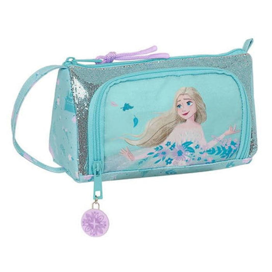 Estuche portatodo Frozen lleno con bolsillo desplegable 20x8,5x11cm