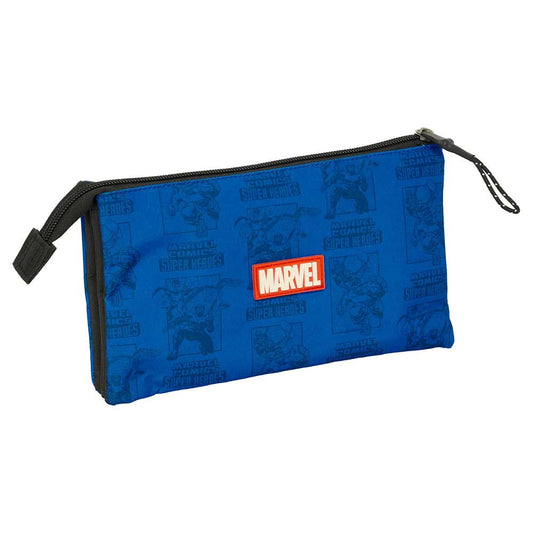 Estuche portatodo triple Marvel Avengers 22x3x12cm