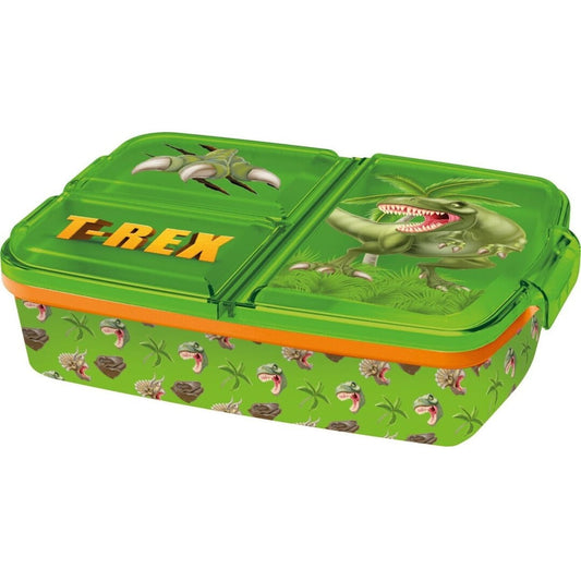 Fiambrera sandwichera tupper triple Dinosaurios T-Rex range