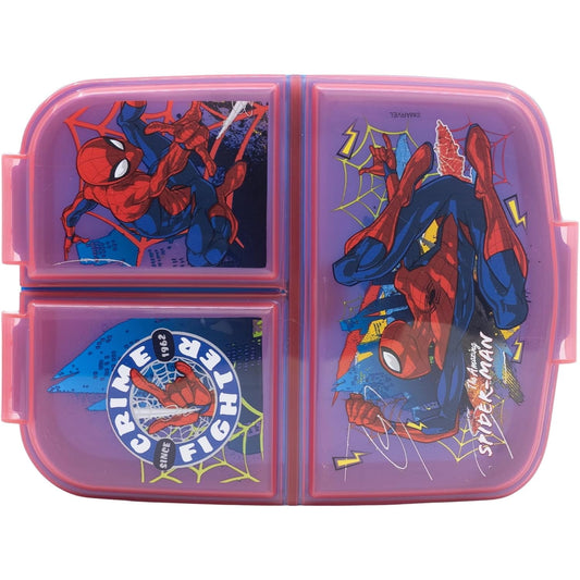 Fiambrera sandwichera tupper triple Spiderman Marvel - Tupper
