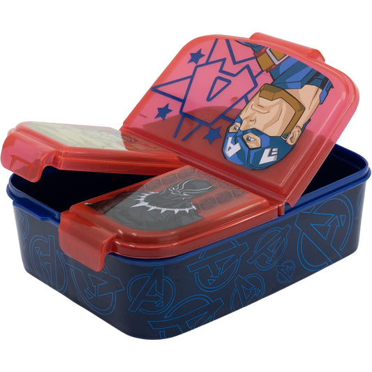 Fiambrera tupper triple MARVEL AVENGERS para niños - Tupper