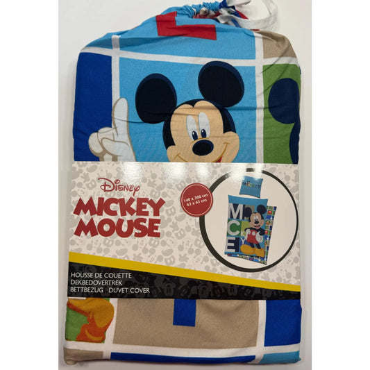 Funda nórdica infantil Mickey Mouse Disney oficial 140x200 cm para cama de 90 – Ropa suave fácil lavar decoración