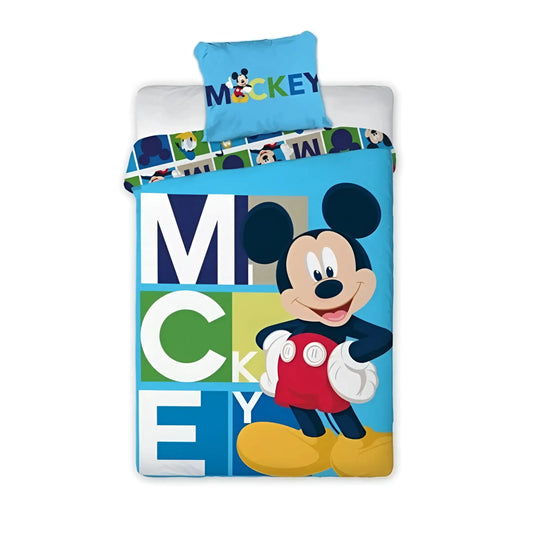 Funda nórdica infantil Mickey Mouse Disney oficial 140x200 cm para cama de 90 – Ropa suave fácil lavar decoración