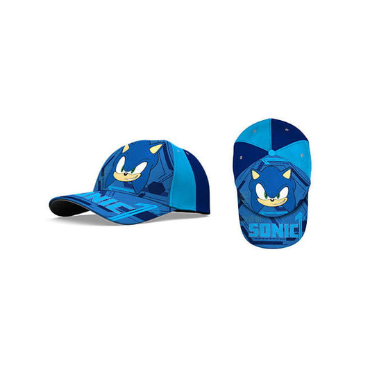 Gorra algodón de Sonic para niños azul talla 54CM