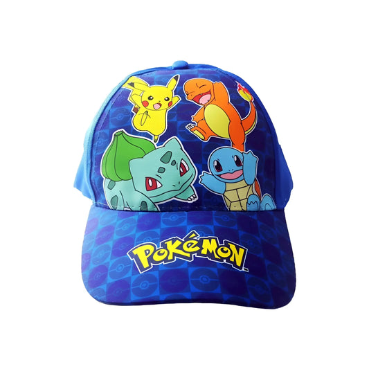 Gorra infantil Pokémon iniciales azul II 54/56cm | Gorro para niños con personaje animado