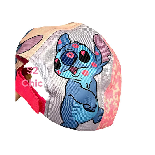 Gorra infantil Stitch Rosa 54cm | Gorro para niños con personaje animado