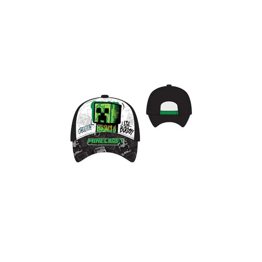 Gorra niños MINECRAFT negra T.54CM
