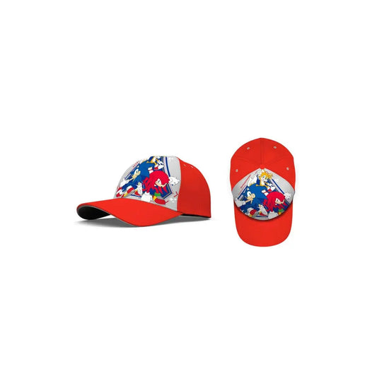 Gorra poliéster Sonic The Hedgehog roja talla 54CM