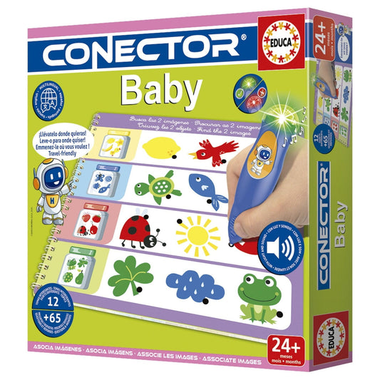Juego conector Baby. Incluye 6 láminas con 12 temáticas boli luz y sonido - Juguete
