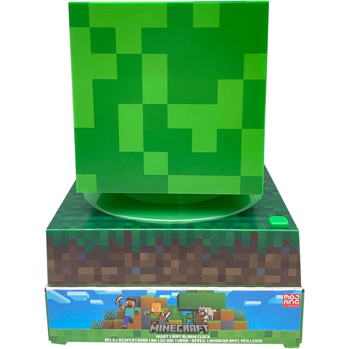 Lámpara infantil 3D con despertador MINECRAFT 25cm