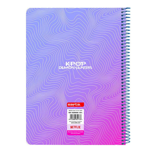 Libreta A5 K-POP Demon Hunters - Huntrix 80 hojas tapa dura - libreta